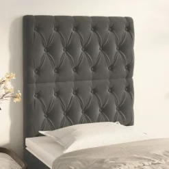 vidaXL Tête de lit Gris foncé 80x7x118/128 cm Velours