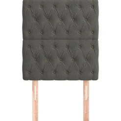 vidaXL Tête de lit Gris foncé 80x7x118/128 cm Velours
