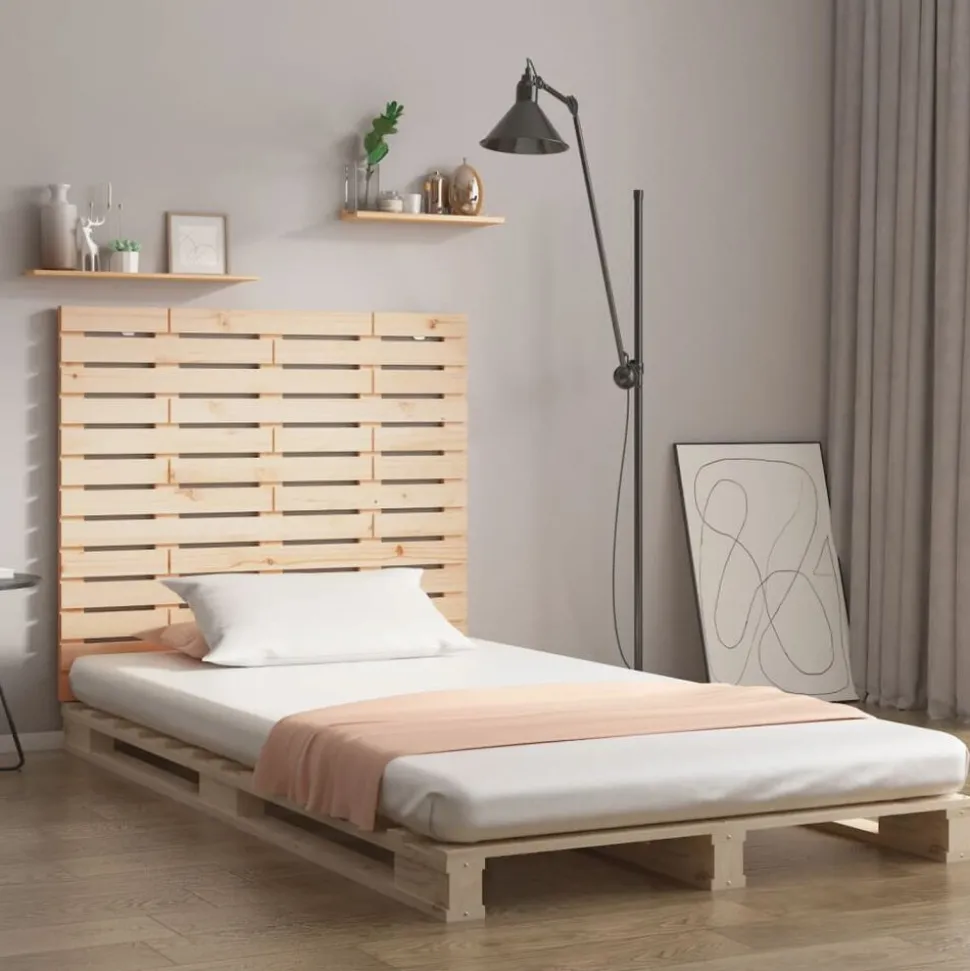 vidaXL Tête de lit murale 106x3x91,5 cm Bois massif de pin