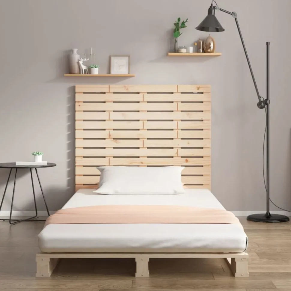 vidaXL Tête de lit murale 106x3x91,5 cm Bois massif de pin