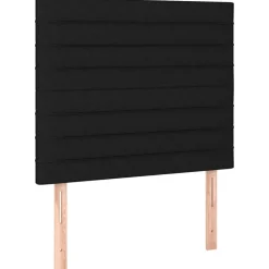 vidaXL Tête de lit Noir 80x5x118/128 cm Tissu