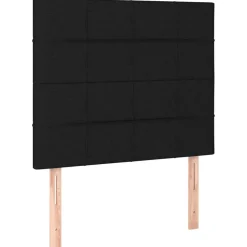 vidaXL Tête de lit Noir 80x5x118/128 cm Tissu