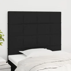 vidaXL Tête de lit Noir 80x5x118/128 cm Tissu