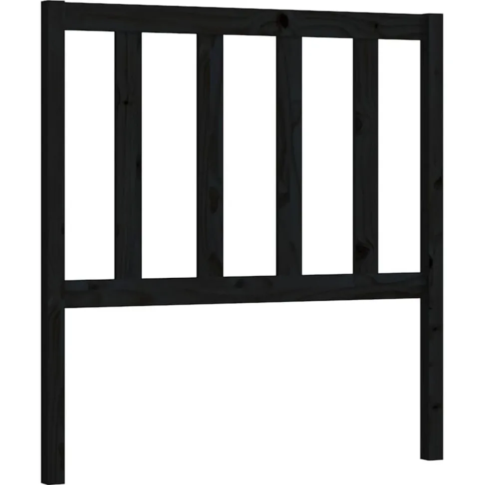 vidaXL Tête de lit Noir 81x4x100 cm Bois massif de pin