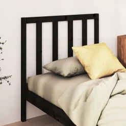 vidaXL Tête de lit Noir 81x4x100 cm Bois massif de pin