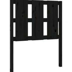 vidaXL Tête de lit Noir 80,5x4x100 cm Bois massif de pin