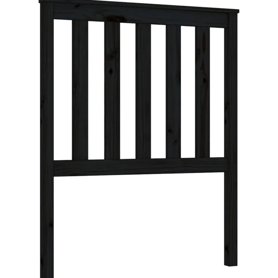 vidaXL Tête de lit Noir 81x6x101 cm Bois massif de pin