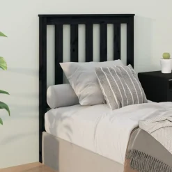 vidaXL Tête de lit Noir 81x6x101 cm Bois massif de pin