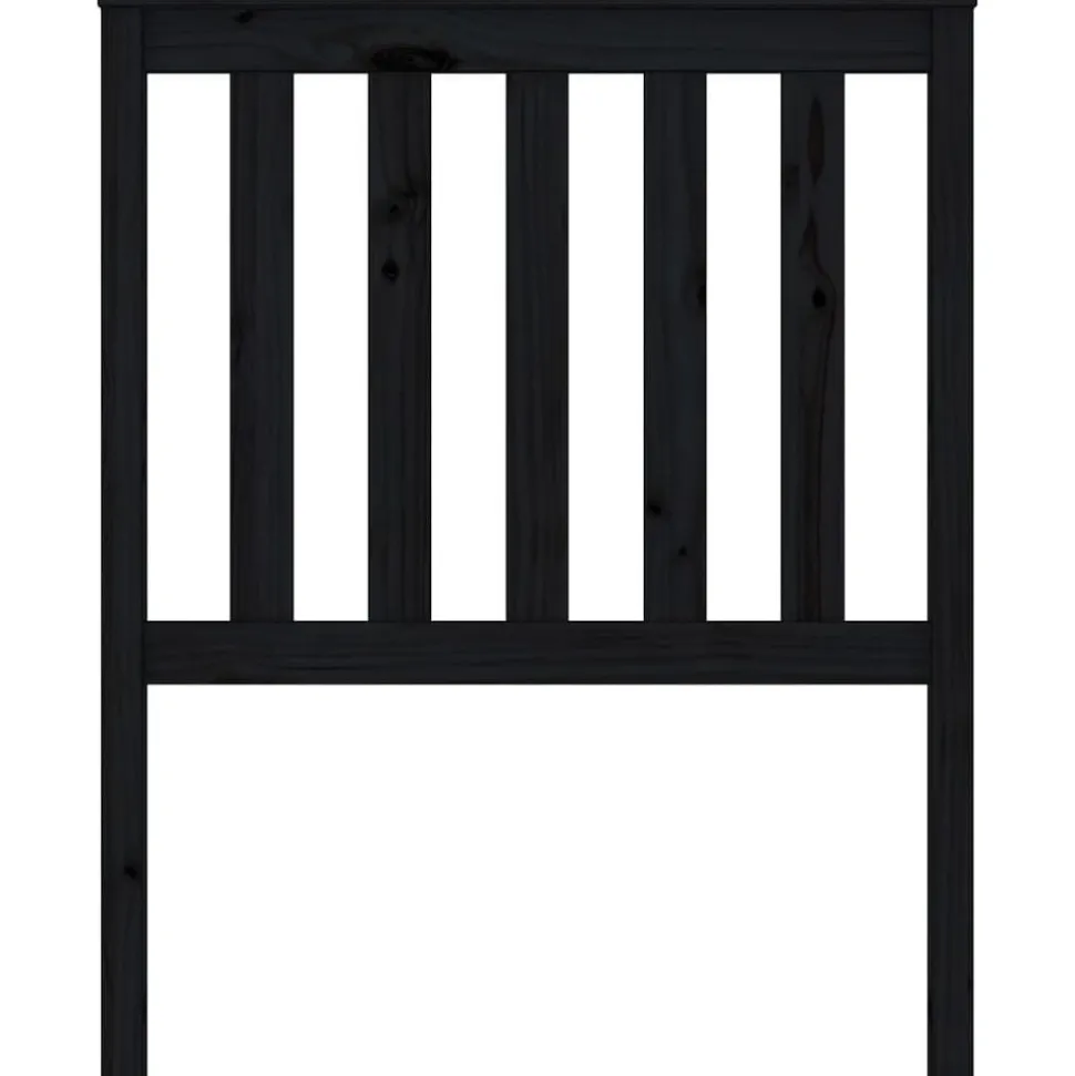 vidaXL Tête de lit Noir 81x6x101 cm Bois massif de pin