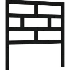 vidaXL Tête de lit Noir 81x4x100 cm Bois massif de pin