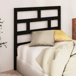 vidaXL Tête de lit Noir 81x4x100 cm Bois massif de pin