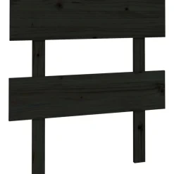 vidaXL Tête de lit Noir 93,5x3x81 cm Bois massif de pin
