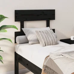 vidaXL Tête de lit Noir 93,5x3x81 cm Bois massif de pin