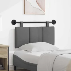 vidaXL Tête de lit suspendue Rayé Gris foncé 90 x 55 x 5 cm tissu