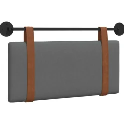 vidaXL Tête de lit suspendue Uni Gris foncé 90 x 55 x 5 cm PU antique