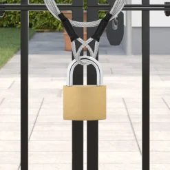 vidaXL U Lock avec Clés 100 pcs Laiton Fer