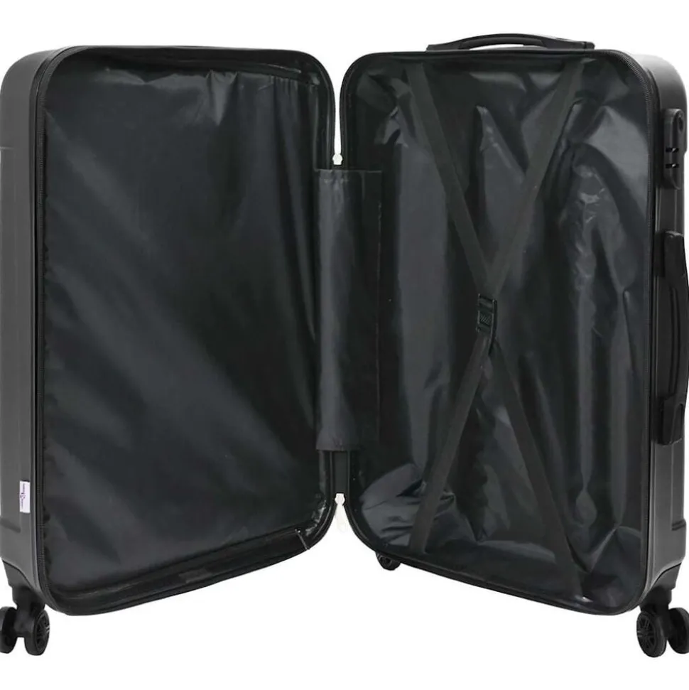 vidaXL Valise 3 pcs Gris foncé 50 x 31 x 78 cm Plastic ABS
