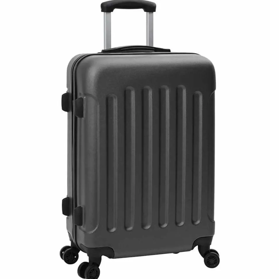 vidaXL Valise 3 pcs Gris foncé 50 x 31 x 78 cm Plastic ABS