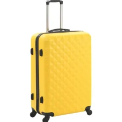 vidaXL Valise rigide 3 pcs Jaune ABS