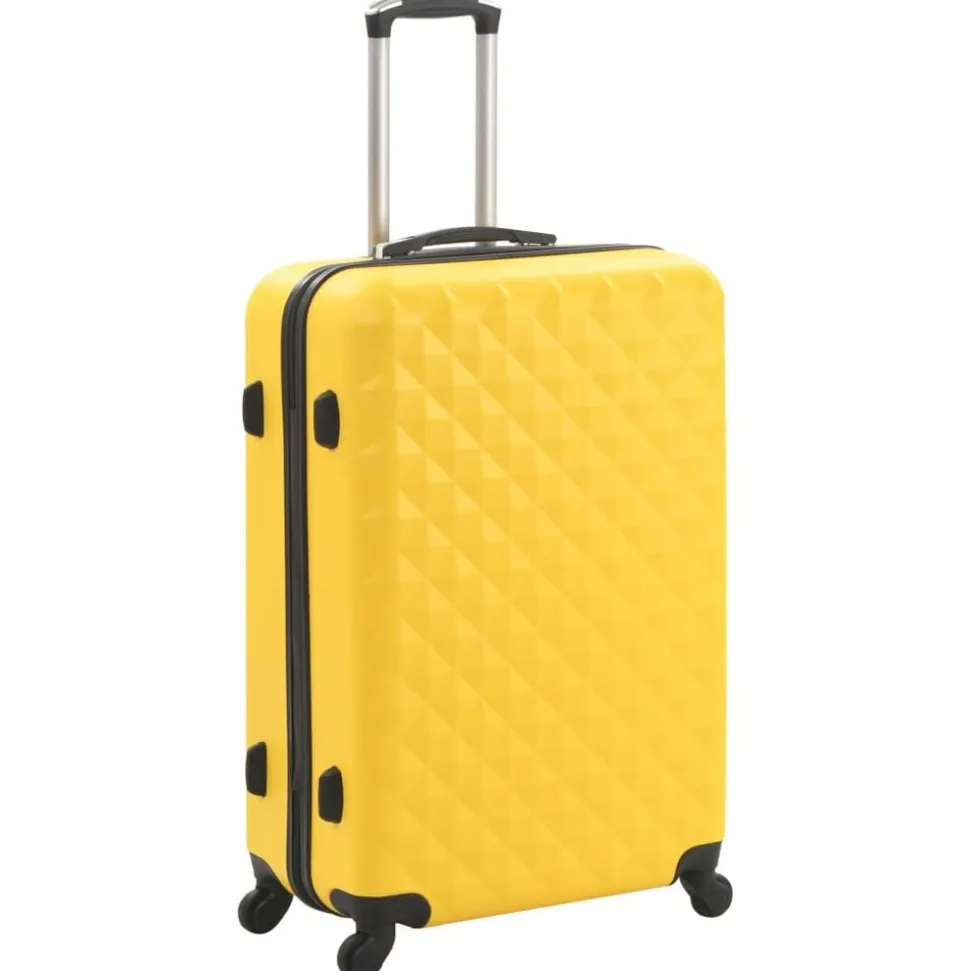 vidaXL Valise rigide 3 pcs Jaune ABS