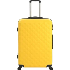 vidaXL Valise rigide 3 pcs Jaune ABS