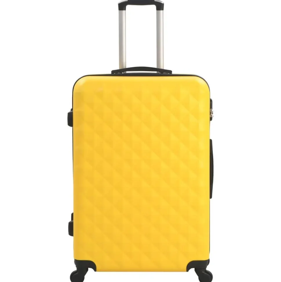 vidaXL Valise rigide 3 pcs Jaune ABS