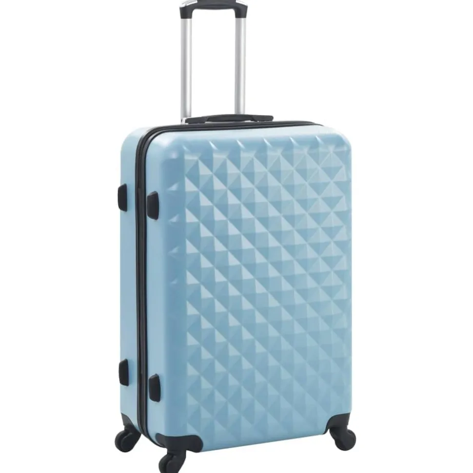 vidaXL Valise rigide 3 pcs Bleu ABS