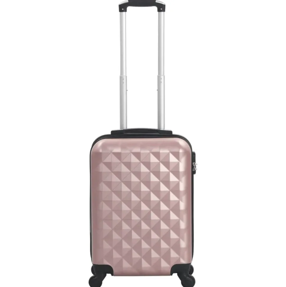vidaXL Valise rigide Doré rose ABS