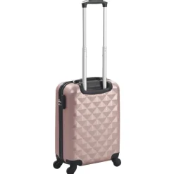 vidaXL Valise rigide Doré rose ABS