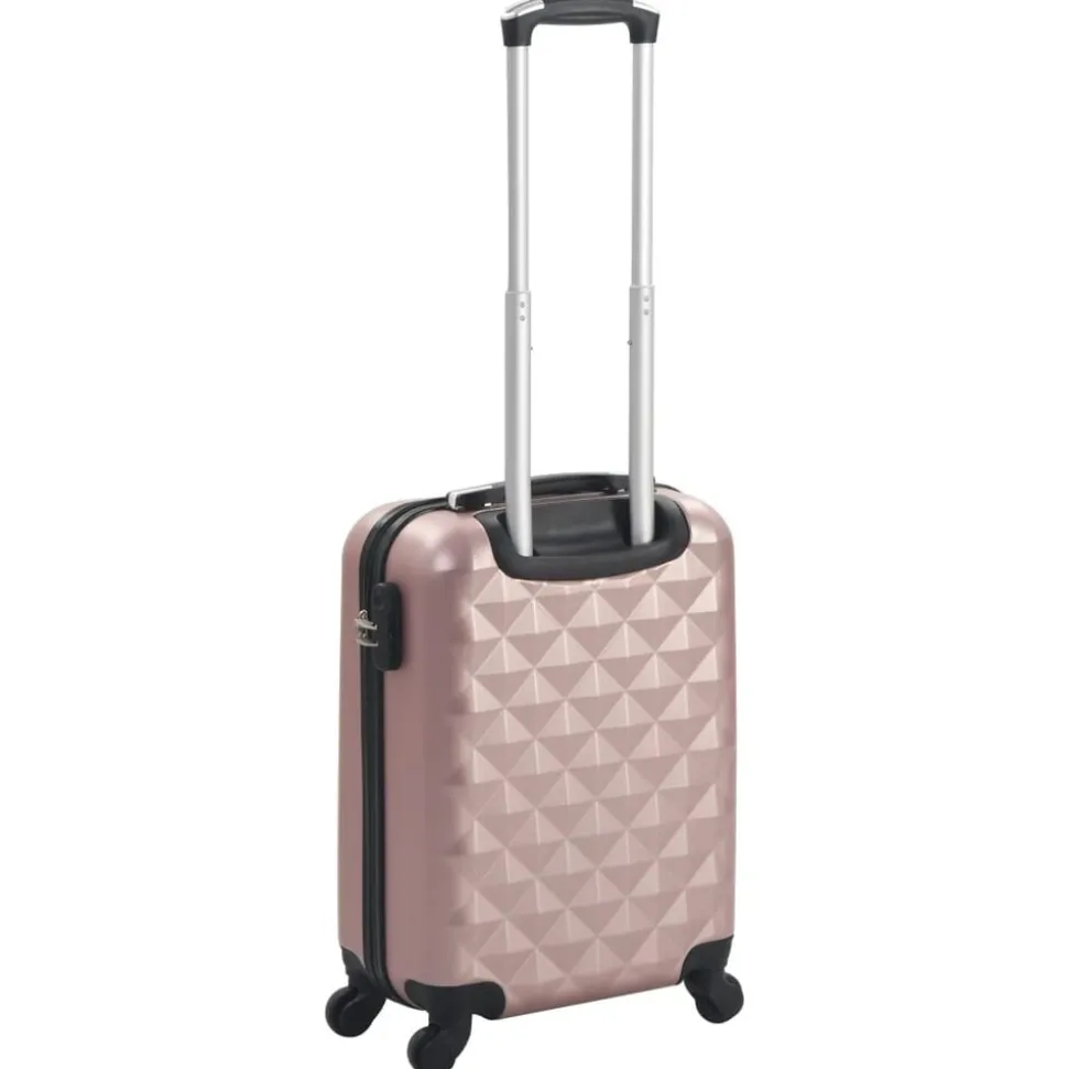 vidaXL Valise rigide Doré rose ABS