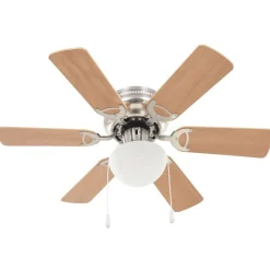 vidaXL Ventilateur de plafond orné avec lumière 82 cm Marron clair