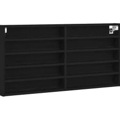 vidaXL Vitrine Chêne noir 100 x 8,5 x 50 cm Bois d'ingénierie