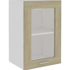vidaXL Vitrine suspendue "Lyon" Chêne Sonoma 40 x 31 x 60 cm Bois d'ingénierie