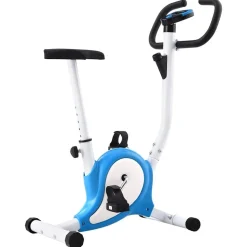vidaXL Vélo d'appartement avec résistance à courroie Bleu