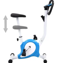 vidaXL Vélo d'appartement avec résistance à courroie Bleu