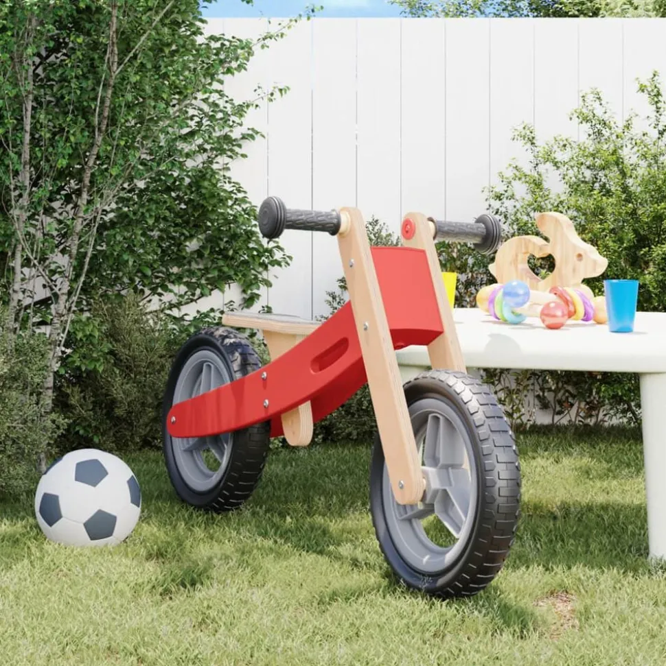vidaXL Vélo d'équilibre pour enfants rouge