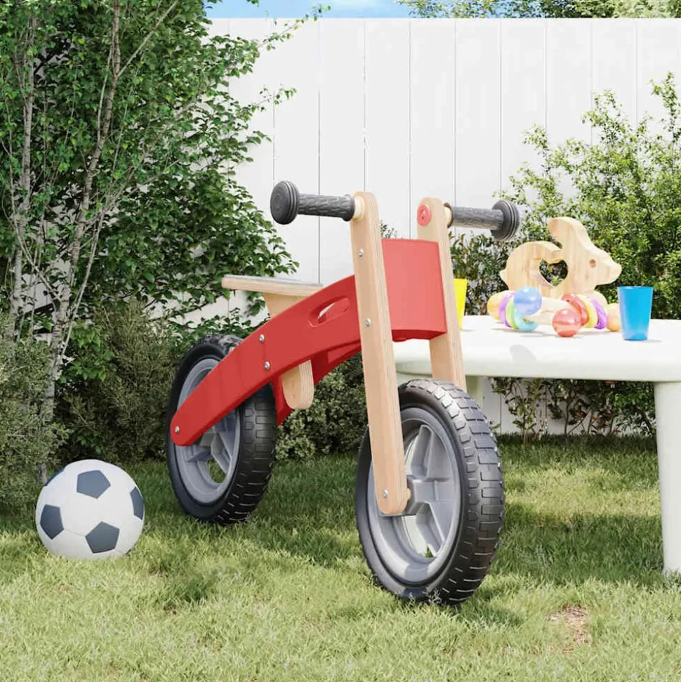 vidaXL Vélo d'équilibre pour enfants rouge