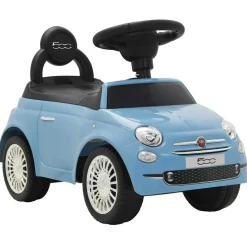 vidaXL Voiture à chevaucher Fiat 500 Bleu