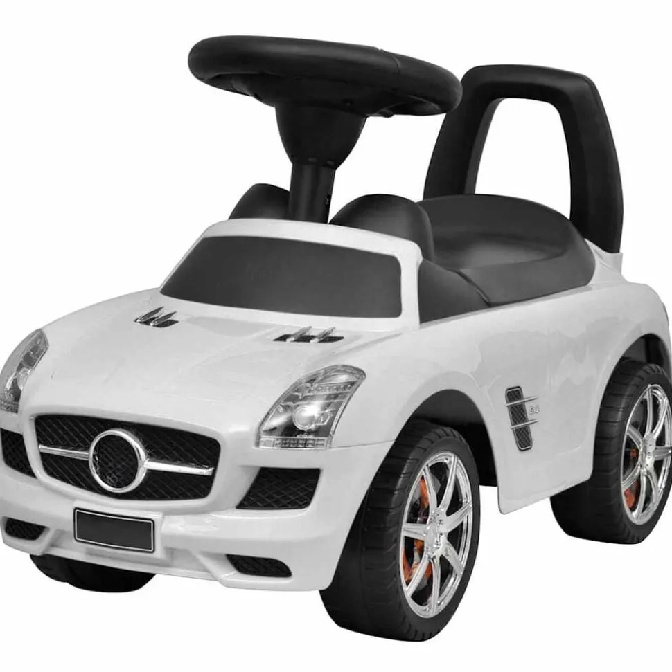 vidaXL Voiture à pousser par pieds pour enfants blanc