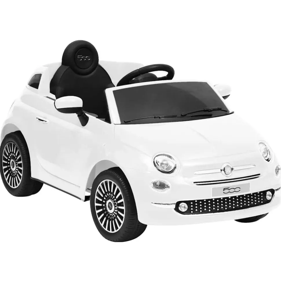 vidaXL Voiture électrique pour enfants Fiat 500 Blanc