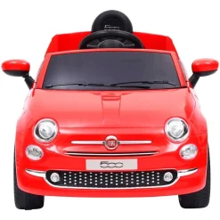 vidaXL Voiture électrique pour enfants Fiat 500 Rouge