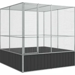 vidaXL Volière argenté 211x207x212 cm acier