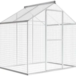 vidaXL Volière d'extérieur Aluminium 178 x 122 x 194 cm