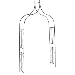 vidaXL Voûte de jardin Vert foncé 142x37x275 cm Fer